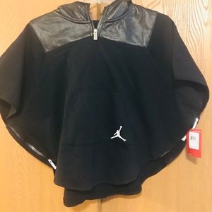 Nike Jordan hoodie with faux leather trim